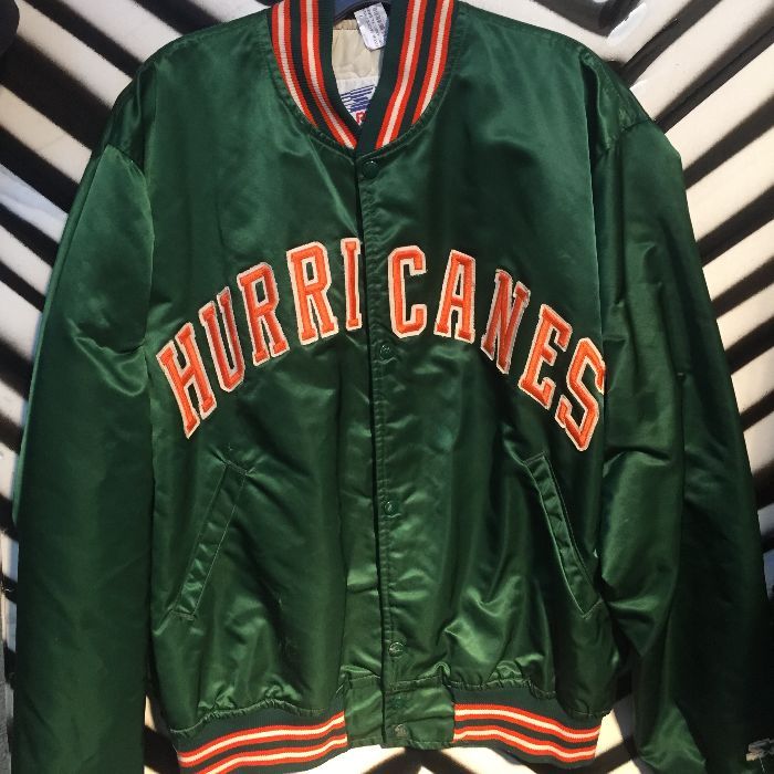 Miami Hurricanes Green Starter Jacket » Boardwalk Vintage
