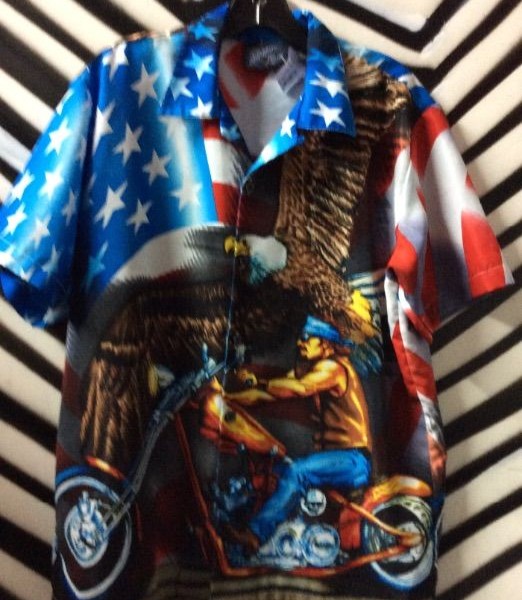 product details: American Eagle Motorcycle button down shirt photo