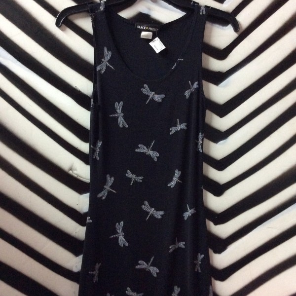 product details: Black Dress with dragonfly print photo
