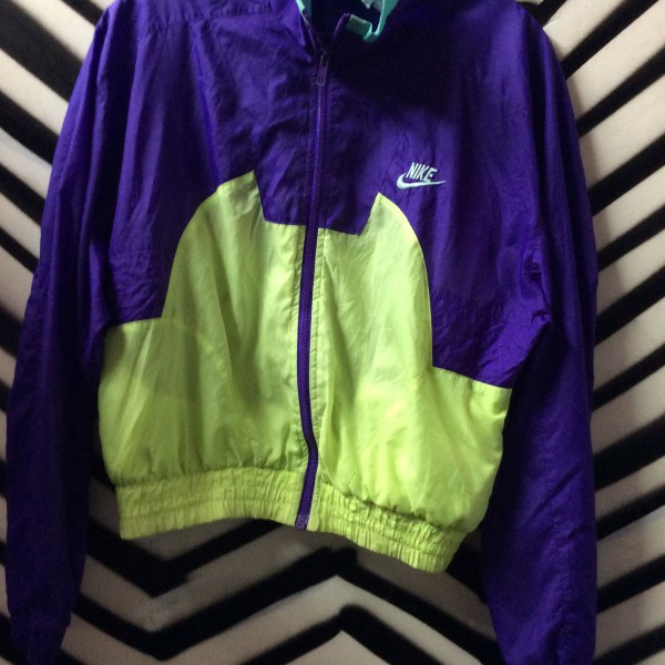 product details: Purple, Neon Yellow, Aqua Blue Nike Windbreaker Jacket photo
