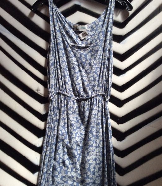 product details: Blue Cotton Paisley Print Dress photo