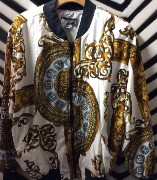 product details: COTTON PRINTED BAROQUE BOMBER JACKET photo