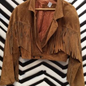 Photo detail:CROPPED SUEDE FRINGE JACKET