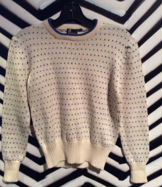 product details: PULLOVER SWEATER DOT PATTERN WOOL BLEND photo