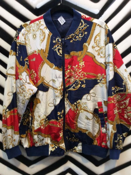 product details: PRINTED SILKY BOMBER photo