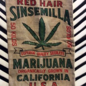 Photo detail:marijuna burlap sack