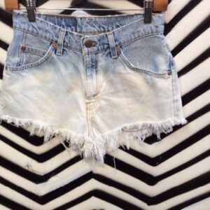 Photo detail:LEVIS CUTOFF DENIM SHORTS BLEACH OMBRE ORANGE TAG