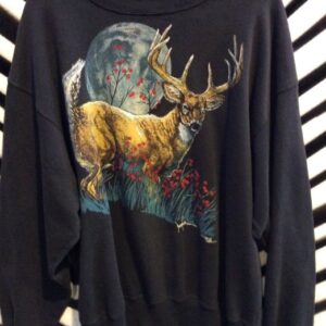 Photo detail:Vintage deer scene PULLOVER SWEATSHIRT