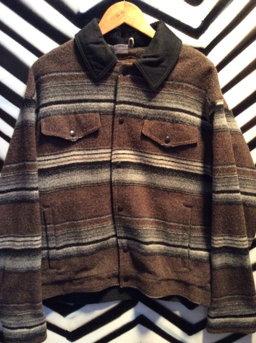 product details: WOOLRICH HEAVY WOOL JACKET STRIPES photo