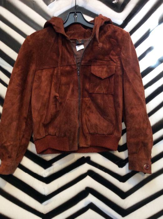 product details: RETRO SUEDE HOODED JACKET photo