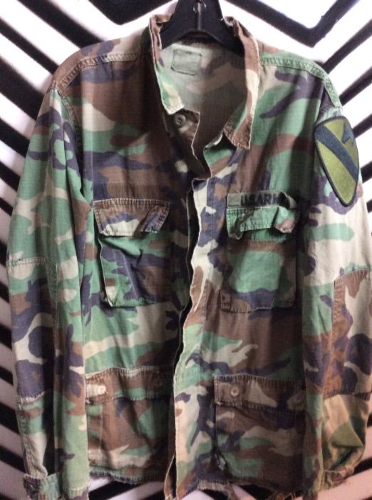 product details: military jacket with patch as-is photo