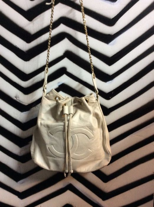 product details: FAUX CHANEL DRAWSTRING BUCKET BAG SOFT LEATHER photo