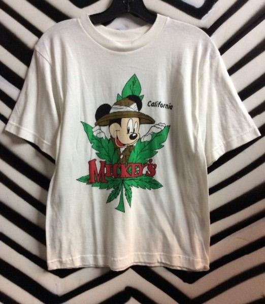 product details: T-SHIRT - MICKEY W/POT LEAF photo