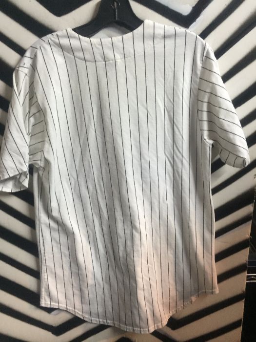 Alpha Old Gold Pinstripe Button Up Baseball Jersey – The King