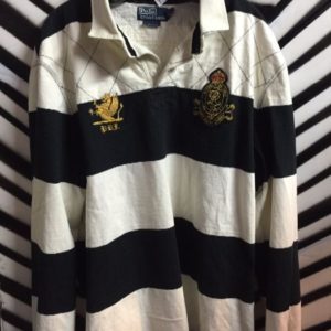 Polo Ralph Lauren Striped Rugby Shirt #5 Patch/Crest 1