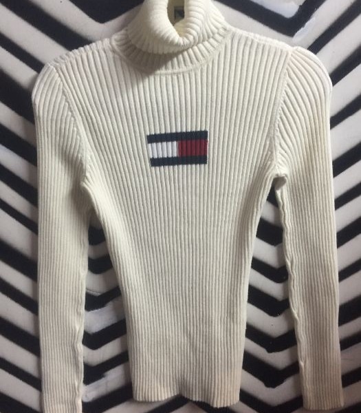 product details: TOMMY HILLFIGER RIBBED TURTLENECK PULLOVER SWEATER photo
