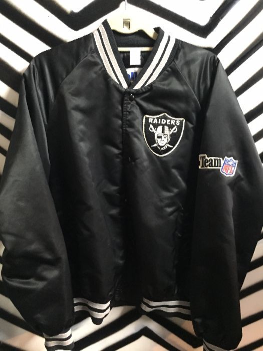 RAIDERS SATIN JACKET LETTERS IN THE BACK 1