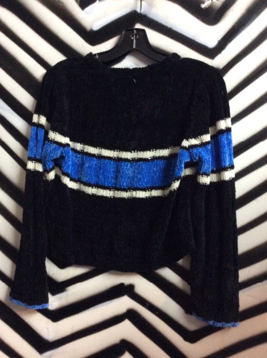 1990S CROPPED CHUNKY PULLOVER SWEATER RETRO STRIPES 3