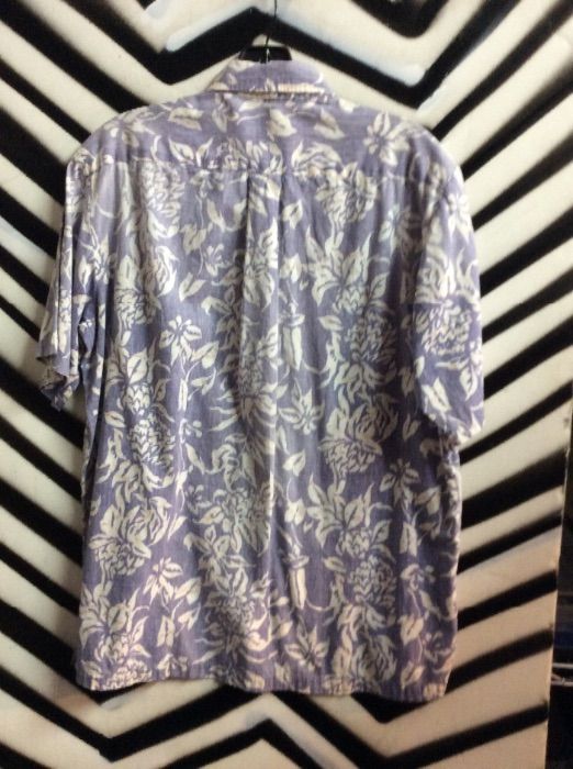 SS BD HAWAIIN SHIRT PALE BLUE FLORAL AS IS 3