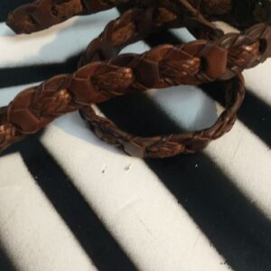 Photo detail:BRAIDED LADDER LEATHER BELT  W/METAL LOOP