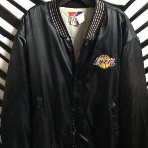 Photo detail:LAKERS SATIN BASEBALL STYLE JACKET