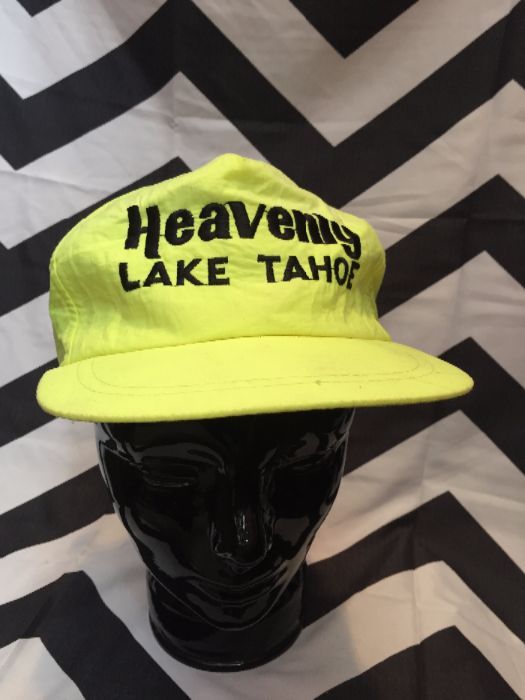 Neon Yellow Lake Tahoe Cap 1
