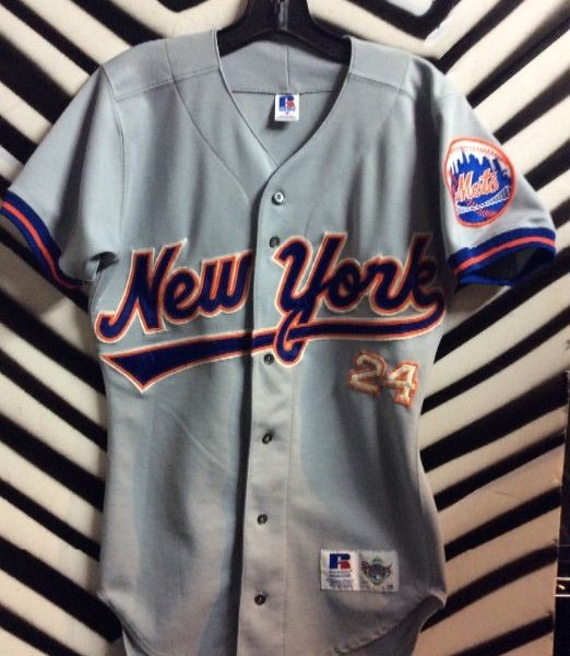 product details: NEW YORK METS #24 BASEBALL JERSEY - GREY photo