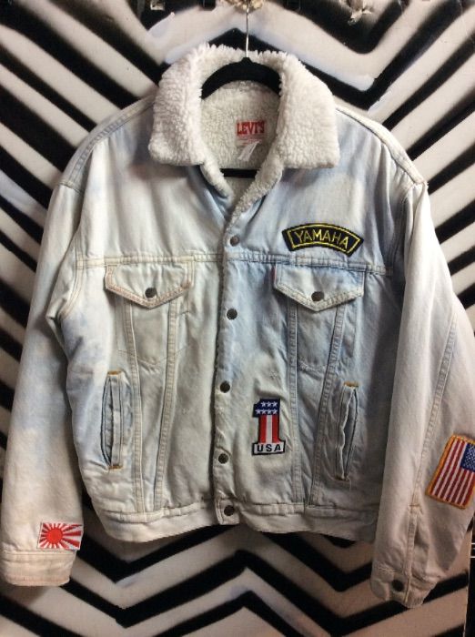 levi jacket with patches