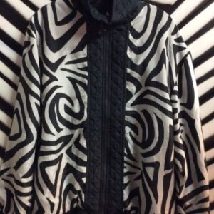 Photo detail:SILK BOMBER JACKET W/ZEBRA PRINT