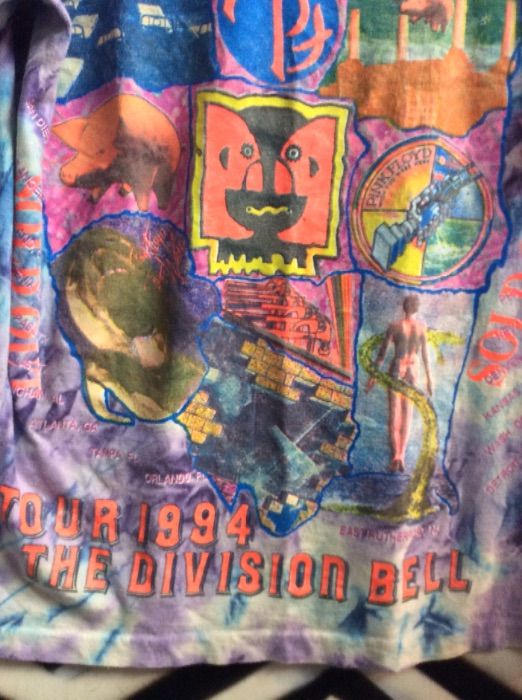 PINK FLOYD TIE DYE TSHIRT 1994 DIVISION BELL TOUR 4