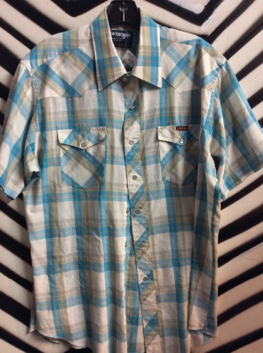 product details: WRANGLER WESTERN SHIRT - PLAID W/SNAP BUTTONS photo