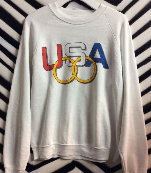 product details: PULLOVER SWEATSHIRT - USA OLYMPIC W/RINGS photo