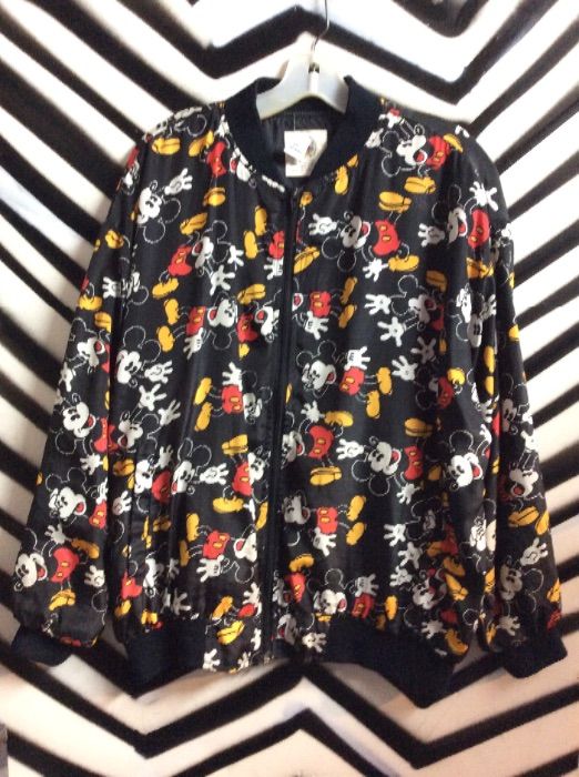 ALLOVER PRINT MICKEY MOUSE BOMBER JACKET 1