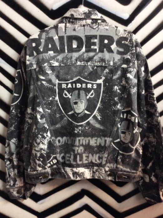 raiders jean jacket