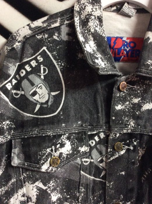 raiders jean jacket