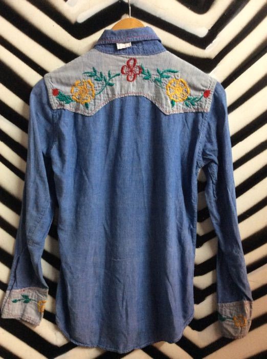 LS BD EMBROIDERED DENIM SHIRT as-is 2