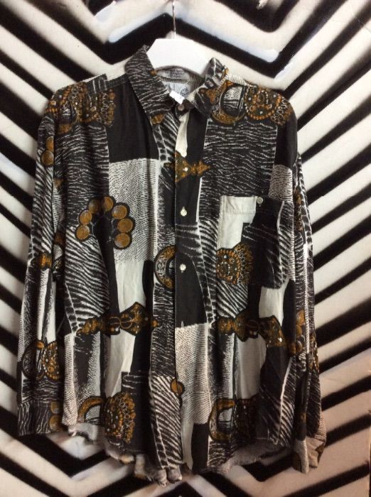 product details: 1990'S PRINTED SHIRT W/BOLD PRINT photo