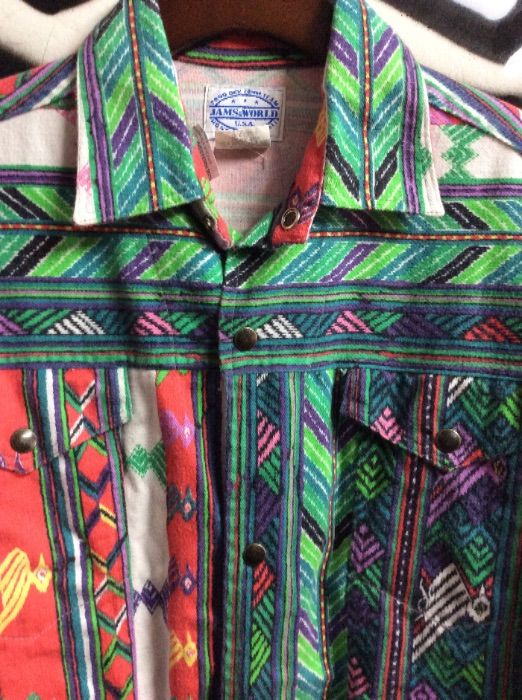 AZTEC WESTERN BOMBER JACKET FLANNEL MATERIAL 3