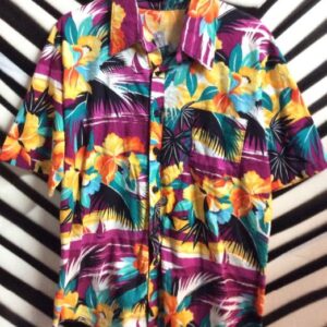 Photo detail:HAWAIIAN SHIRT - COTTON W/FLORAL DESIGN