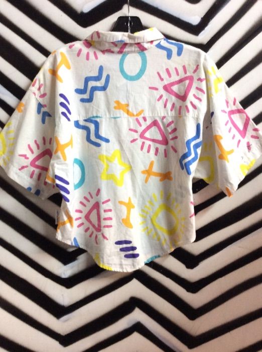 SS BD CROPPED FUNKY 80S PRINT TOP 3