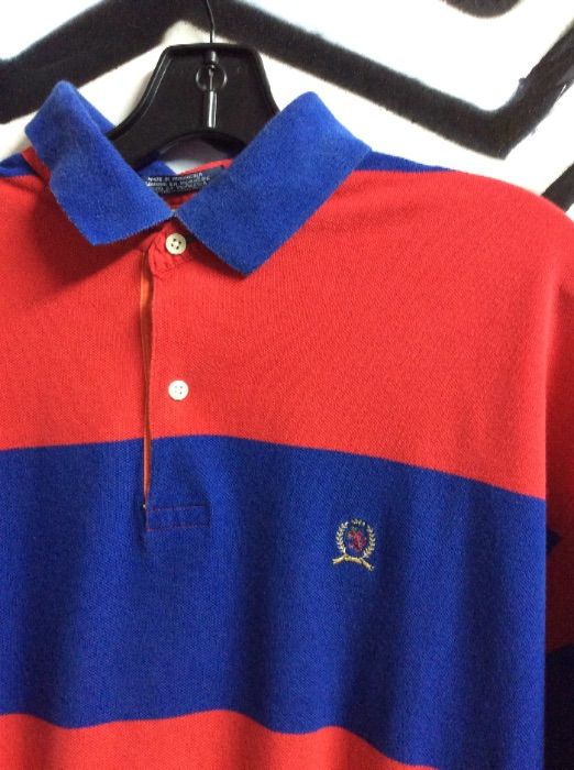 SS BD POLO RUGBY STRIPED SHIRT RED 3