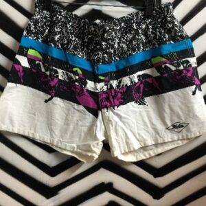 Photo detail:1980'S PRINTED SWIM TRUNKS/SHORTS - SURF BOARD