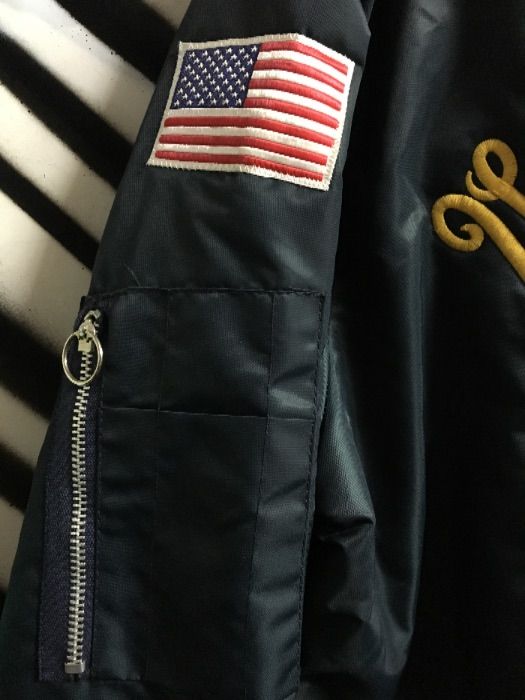 Nylon Zipup Us Air Force Jacket Faux Fur Collar Eagle Patch | Boardwalk ...