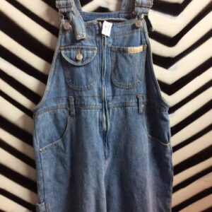 Photo detail:ACID WASH DENIM OVERALLS W/ZIP-UP FRONT