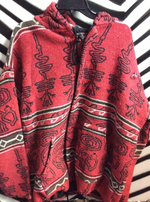 product details: JACKET - BLANKET MATERIAL W/ETHNIC DESIGN photo