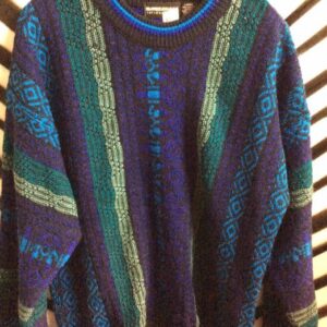 Photo detail:1990S COSBY STYLE PULLOVER SWEATER W/AZTEC PATTERN