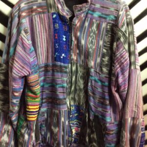 Photo detail:BOMBER JACKET - PATCHWORK DESIGN - ETHNIC  TEXTILE