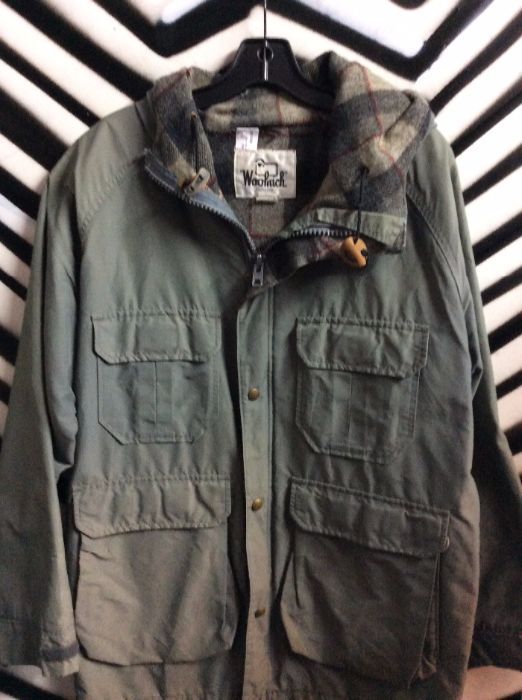 product details: WOOLRICH RAIN JACKET - FLANNEL LINED - HOODED photo