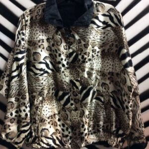 Photo detail:SILKY WINDBREAKER  W/CHEETAH PRINT DESIGN