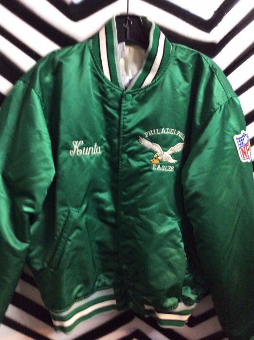 Satin Starter Jacket Philadelphia Eagles | Boardwalk Vintage